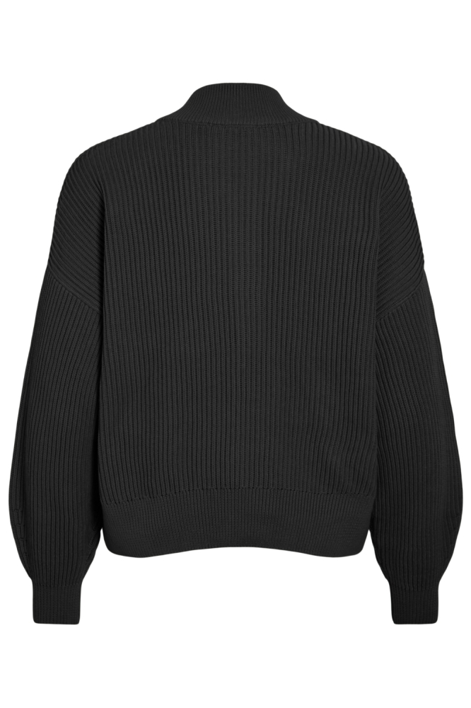 VICHING CREW NECK L/S KNIT TOP - NO 14106387 BLACK BEAUTY